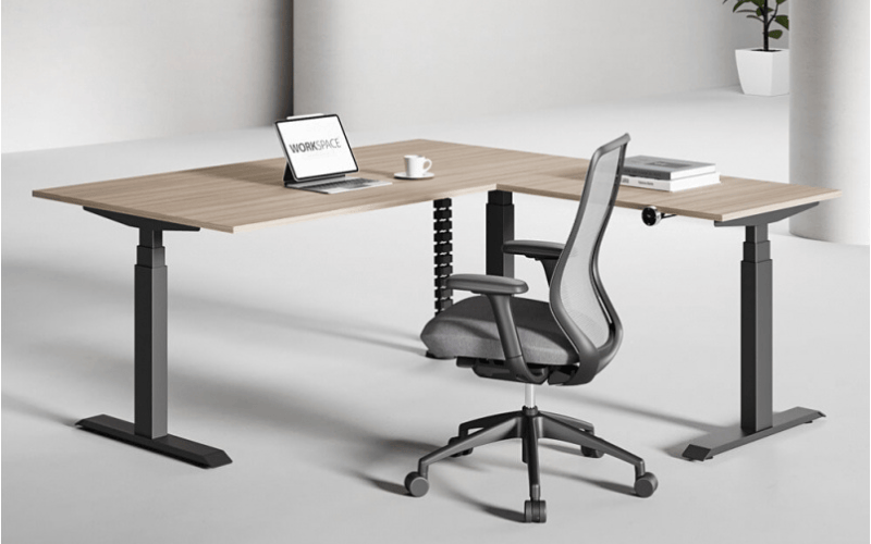 L-Shaped Desk Workspace