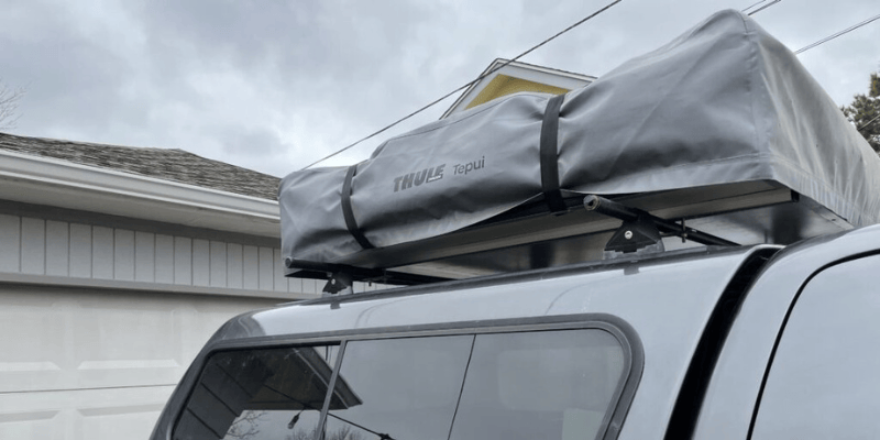 Attach the tent to the roof rack