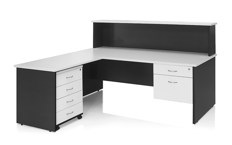 Edge Corner Desk With Cowl Return