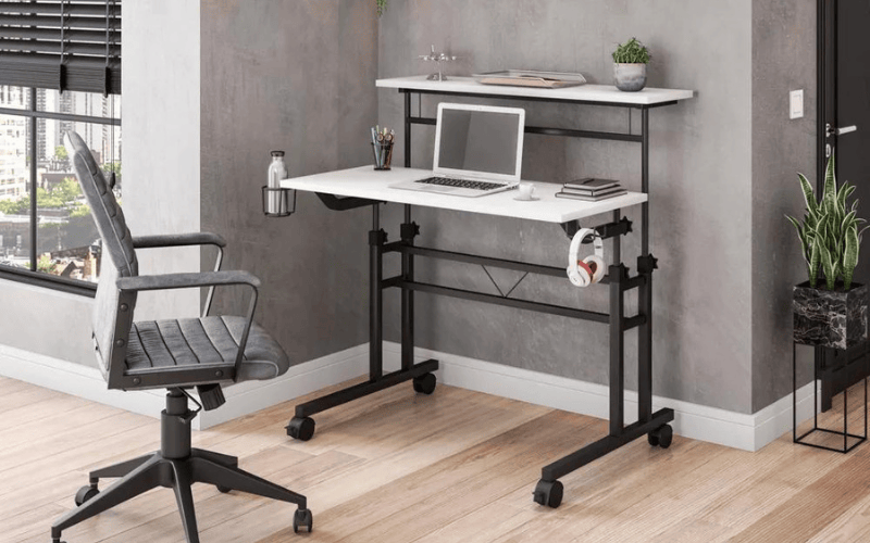 A Movable Standing Desk Workstation