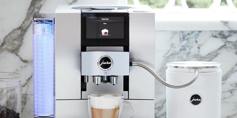 Jura Z10’s Milk Container and Designated Milk Pipe
