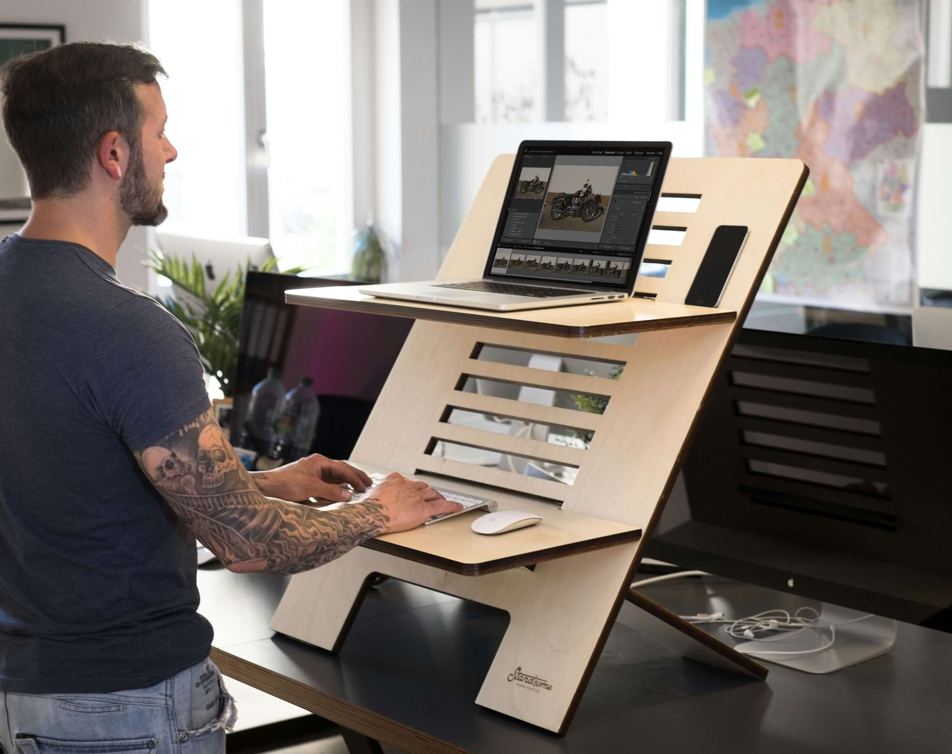 Manual Sit-Stand Desk Converter