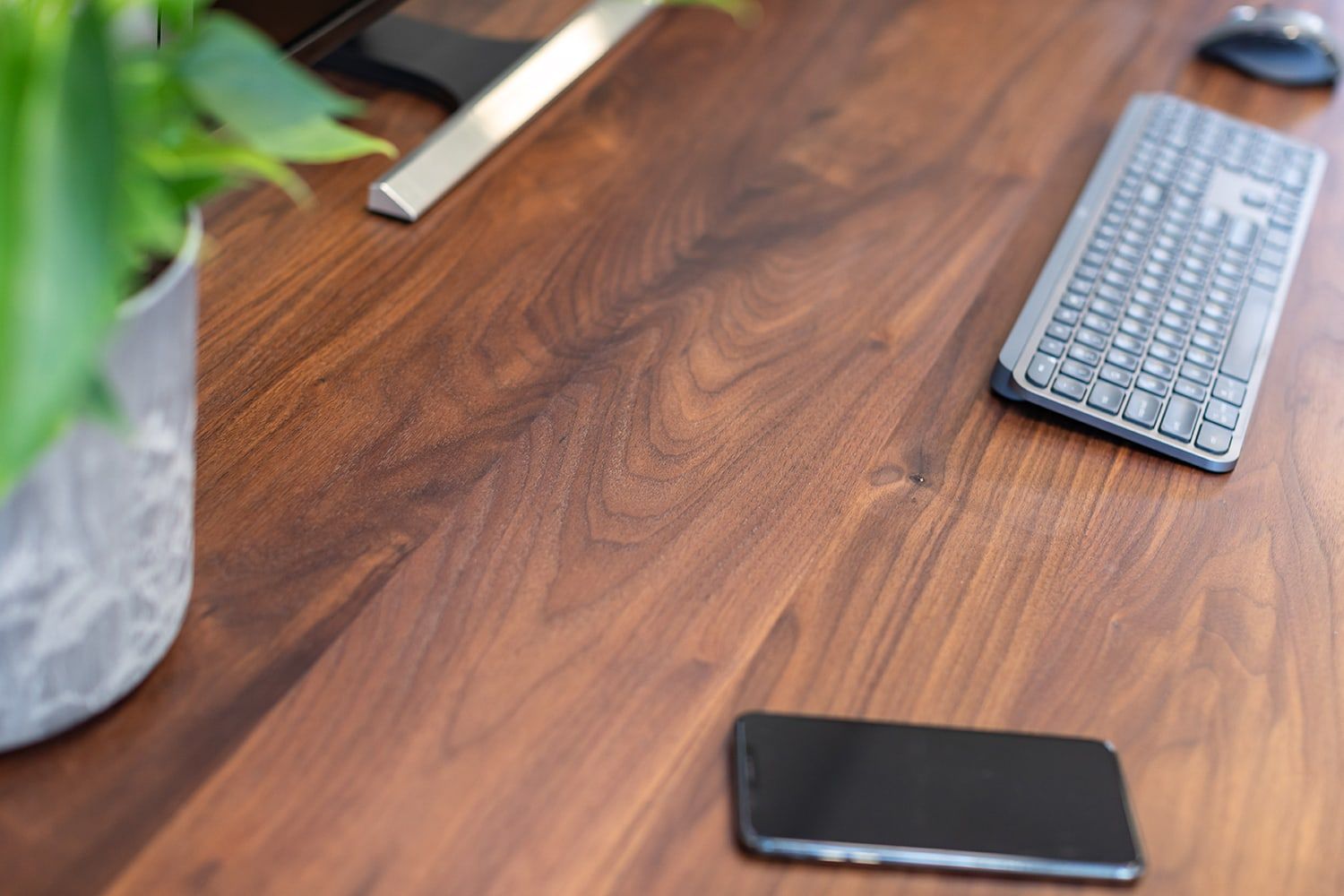 Stand Desk Walnut Desktop