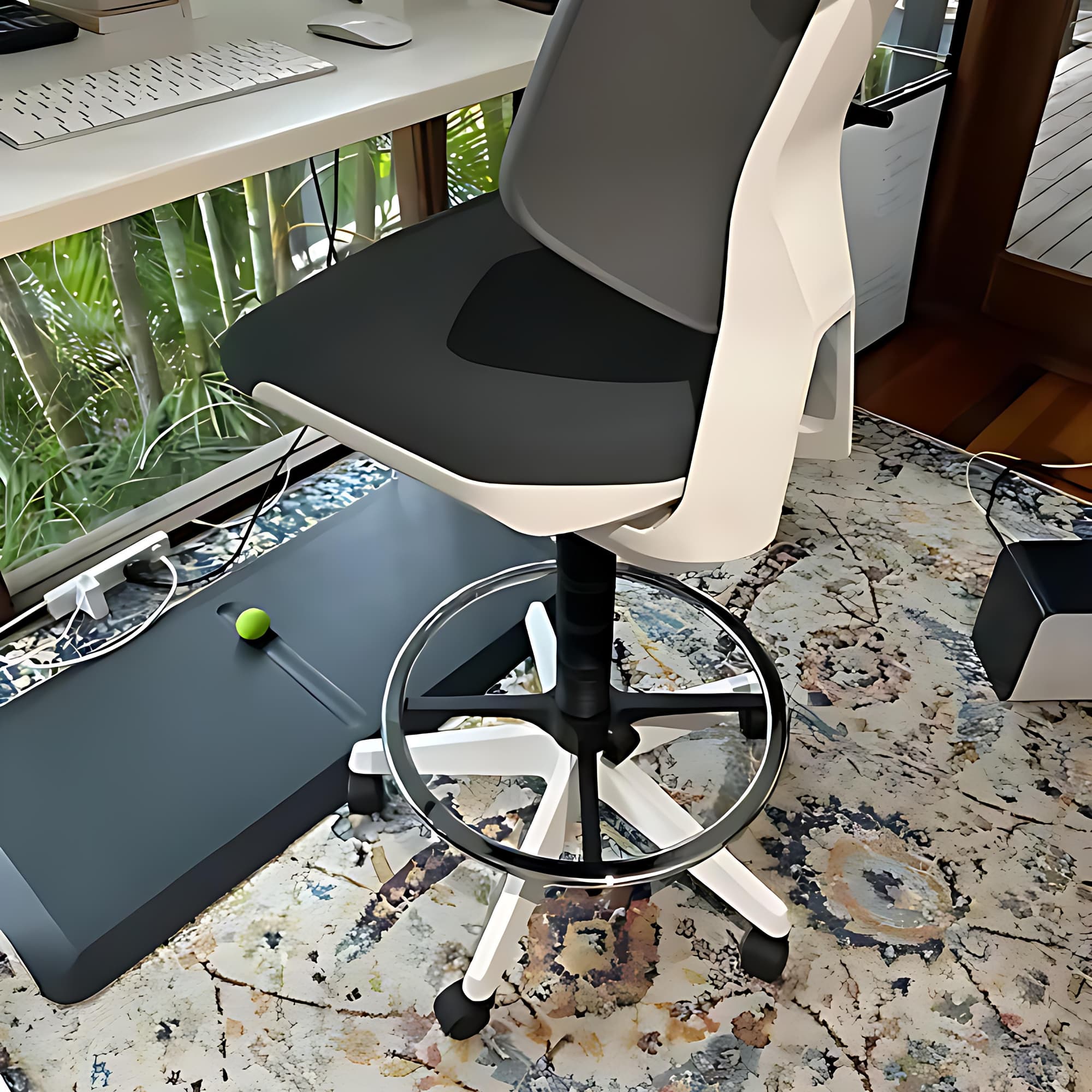 Desky Swivel Metal Base and Casters